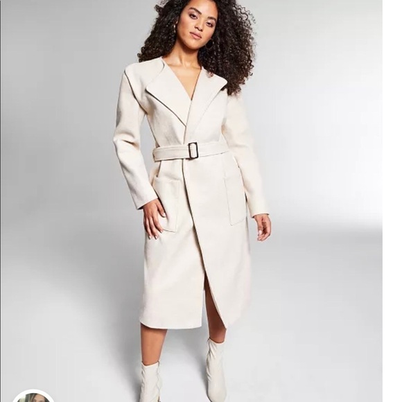 Jeanne Ma x I.N.C. Long Belted Mobama Coat - Picture 4 of 17